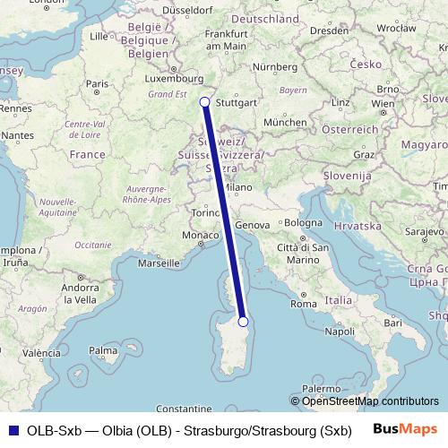 OLB-Sxb air Line Map