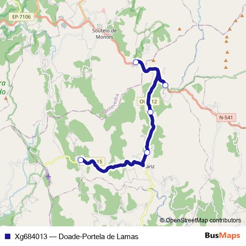 Xg684013 bus Line Map