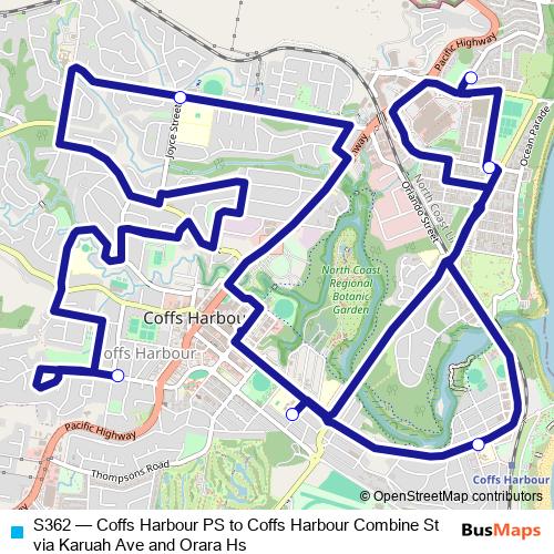 S362 bus Line Map