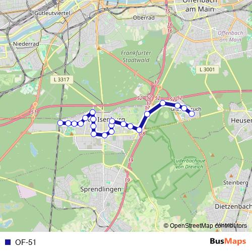 OF-51 bus Line Map