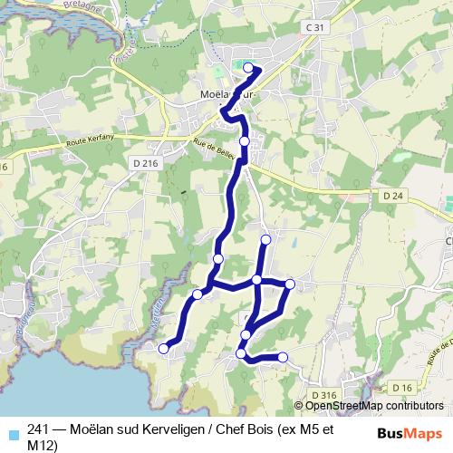 241 bus Line Map