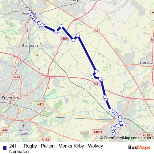 241 bus Line Map