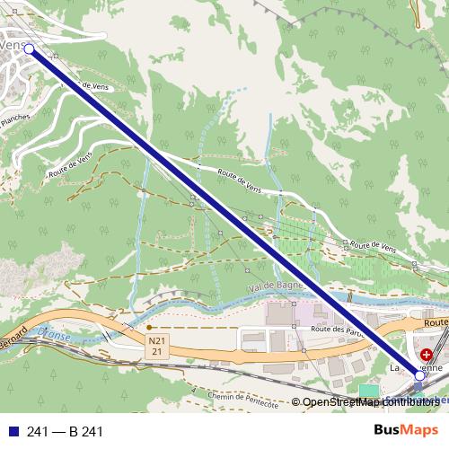 241 bus Line Map