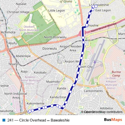 241 bus Line Map