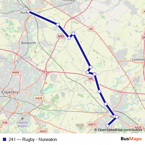 241 bus Line Map