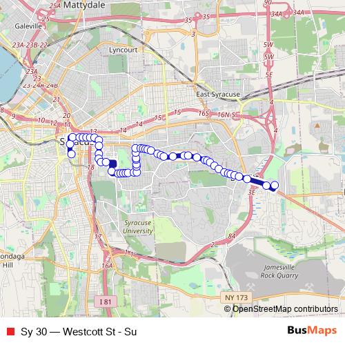 Sy 30 bus Line Map