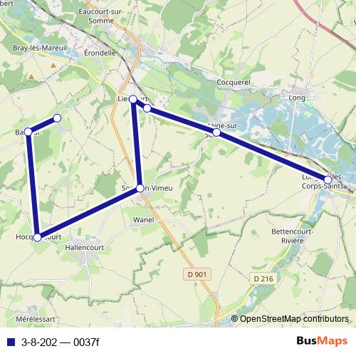 3-8-202 bus Line Map