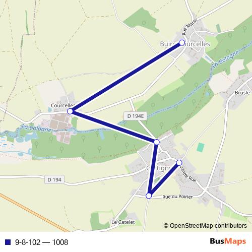 9-8-102 bus Line Map