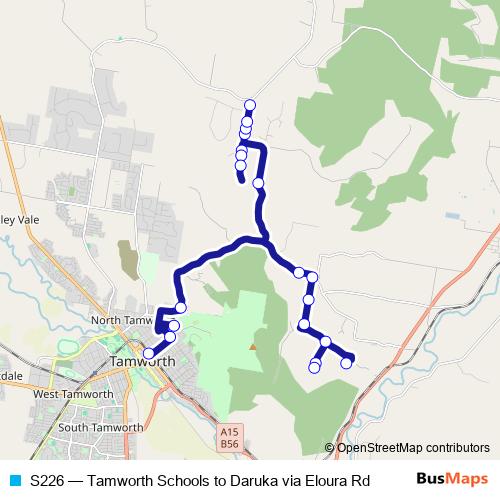 S226 bus Line Map