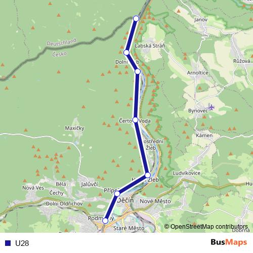 U28 rail Line Map