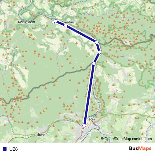 U28 rail Line Map