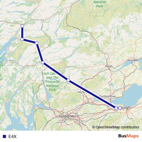 E4X bus Line Map
