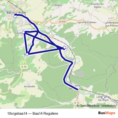 10srgebaa14 bus Line Map