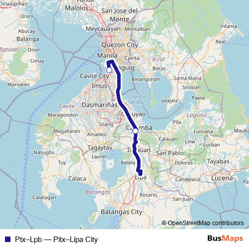 Ptx–Lpb bus Line Map
