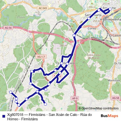 Xg807018 bus Line Map