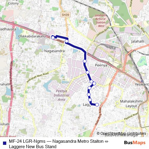 MF-24 LGR-Ngms bus Line Map