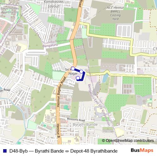 D48-Byb bus Line Map