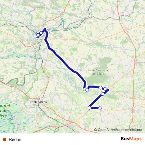 Redon bus Line Map
