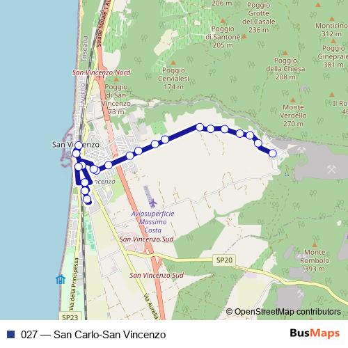 027 bus Line Map