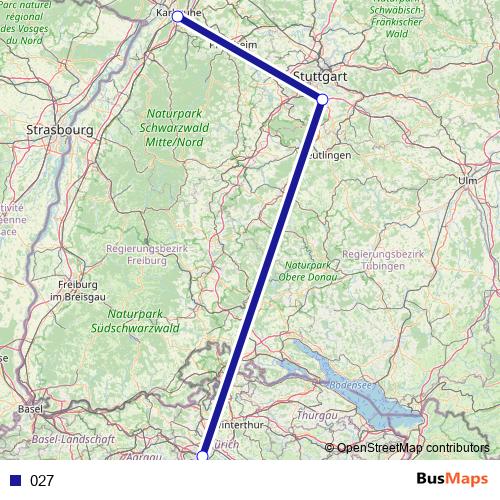 027 bus Line Map