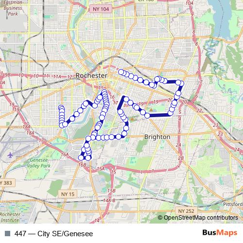 447 bus Line Map