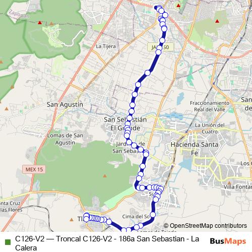 C126-V2 bus Line Map