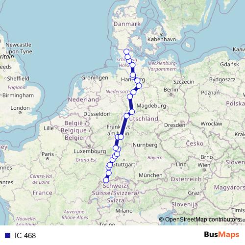 IC 468 rail Line Map