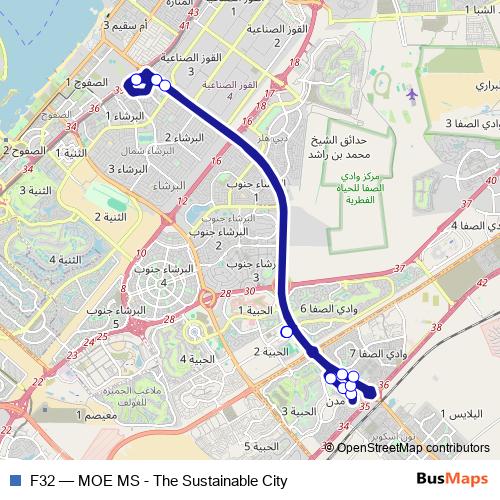 F32 bus Line Map