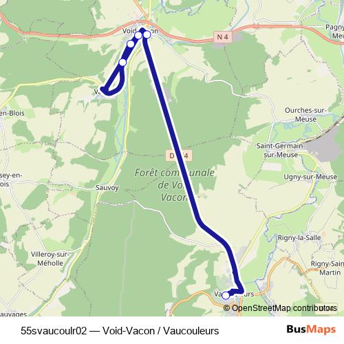 55svaucoulr02 bus Line Map