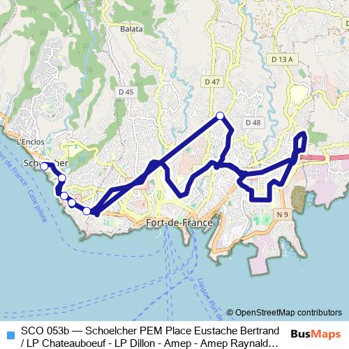 SCO 053b bus Line Map