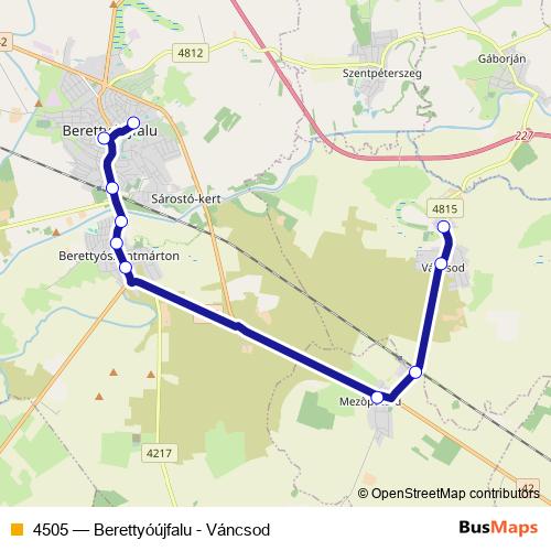 4505 bus Line Map
