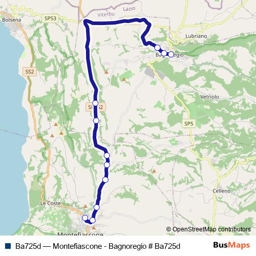 Ba725d bus Line Map