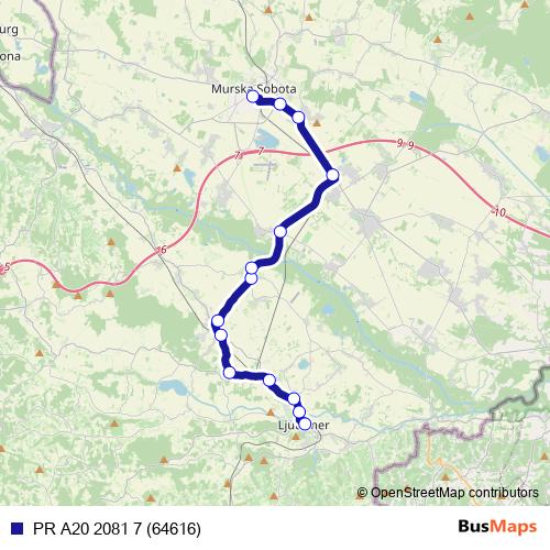 PR A20 2081 7 (64616) bus Line Map