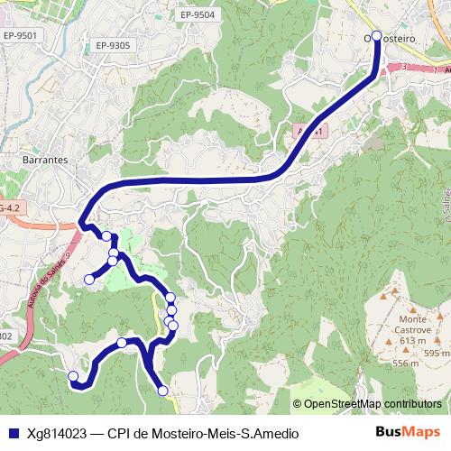 Xg814023 bus Line Map
