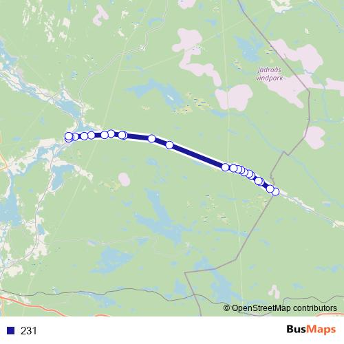 231 bus Line Map