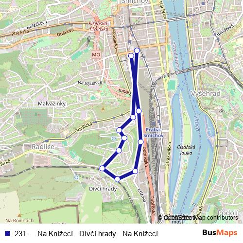 231 bus Line Map