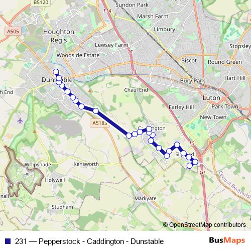231 bus Line Map