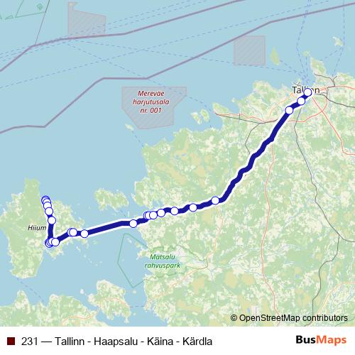 231 bus Line Map
