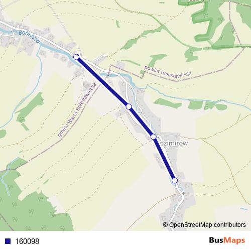 160098 bus Line Map