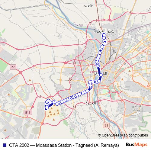 CTA 2002 bus Line Map