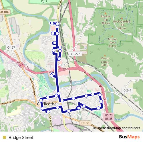 Bridge Street bus Line Map
