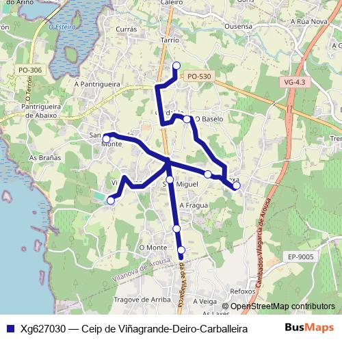 Xg627030 bus Line Map