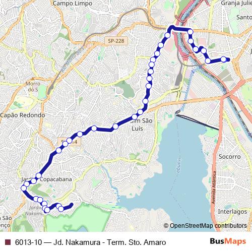 6013-10 bus Line Map