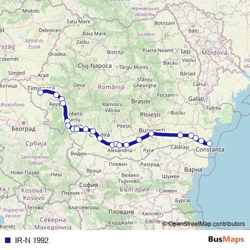 IR-N 1992 rail Line Map