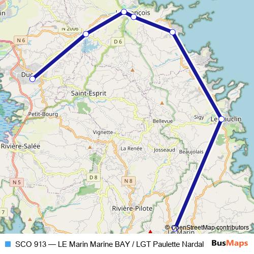 SCO 913 bus Line Map