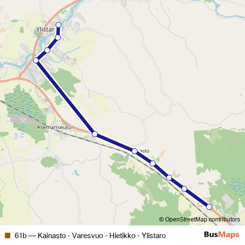 61b bus Line Map