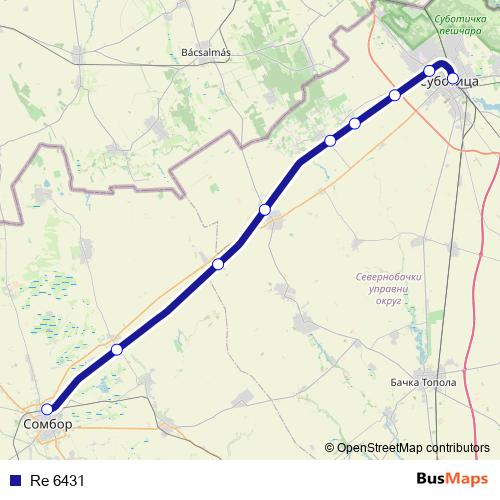 Re 6431 rail Line Map