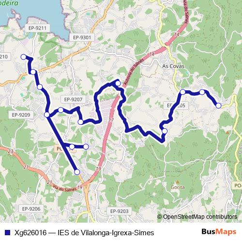 Xg626016 bus Line Map