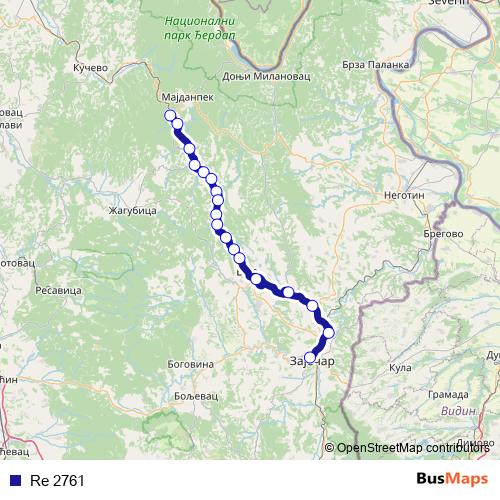 Re 2761 rail Line Map