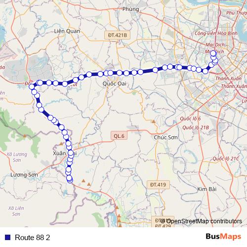 Route 88 2 bus Line Map